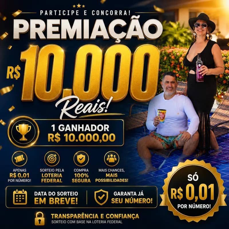 Imagem da campanha Sua Chance de Ganhar R$ 10.000 por Apenas R$ 0,01