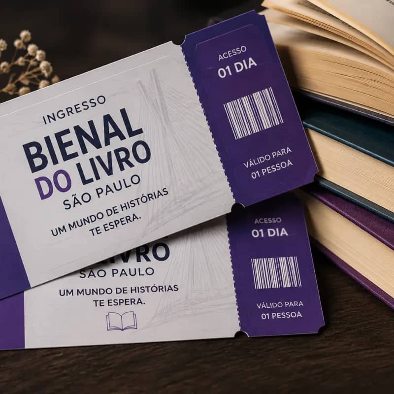 Imagem da campanha Ingresso para Bienal Sp 2026
