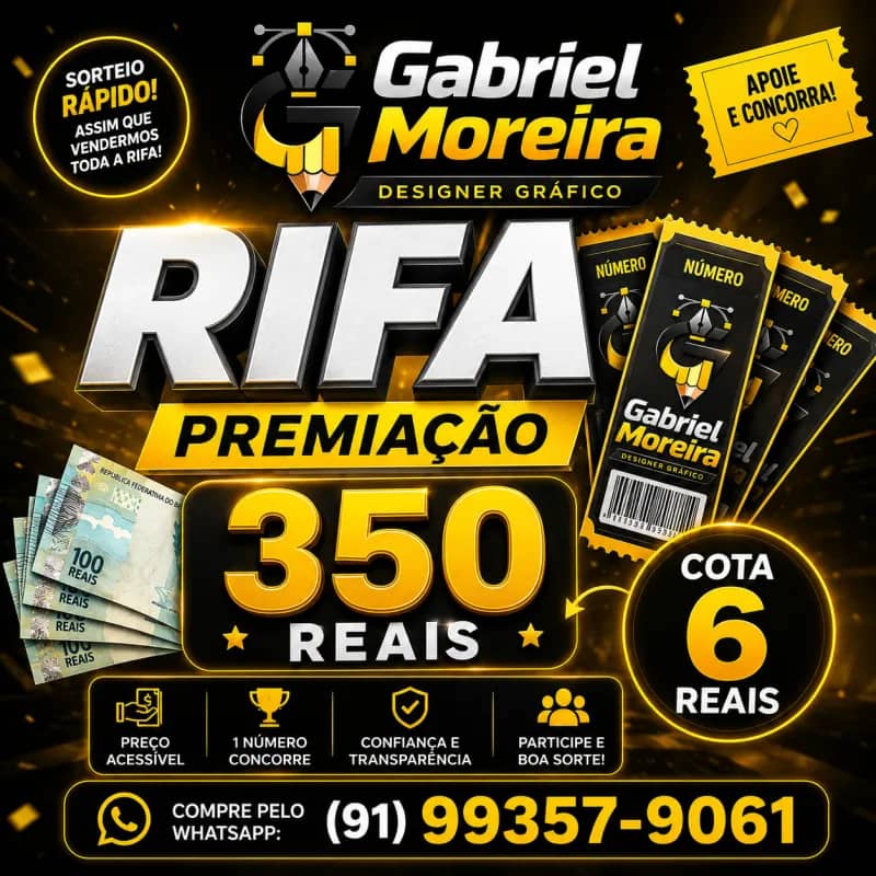 Imagem da campanha RIFA SE 350 REAIS