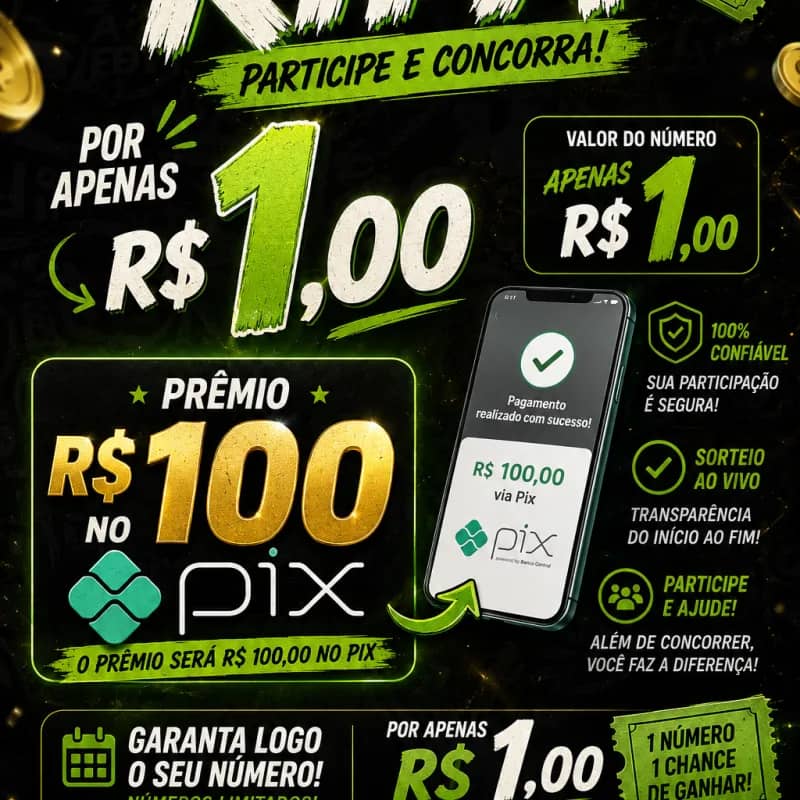 Imagem da campanha 100 reais no pix