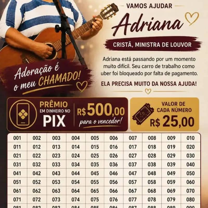 Imagem da campanha Rifa do Recomeço