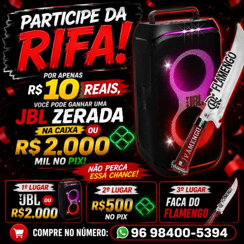 Imagem da campanha 01 JBL ZERADA OU R$2 MIL NO PIX