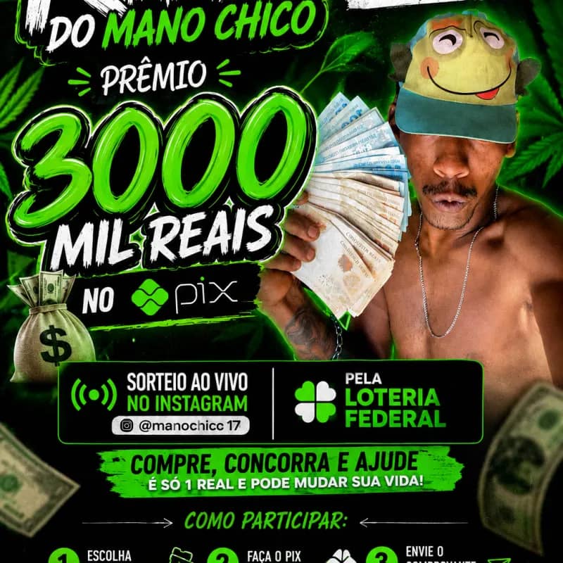 Imagem da campanha Rifa do Mano Chico