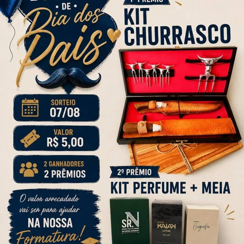 Imagem da campanha Rifa de dia dos pais para formatura terceirão