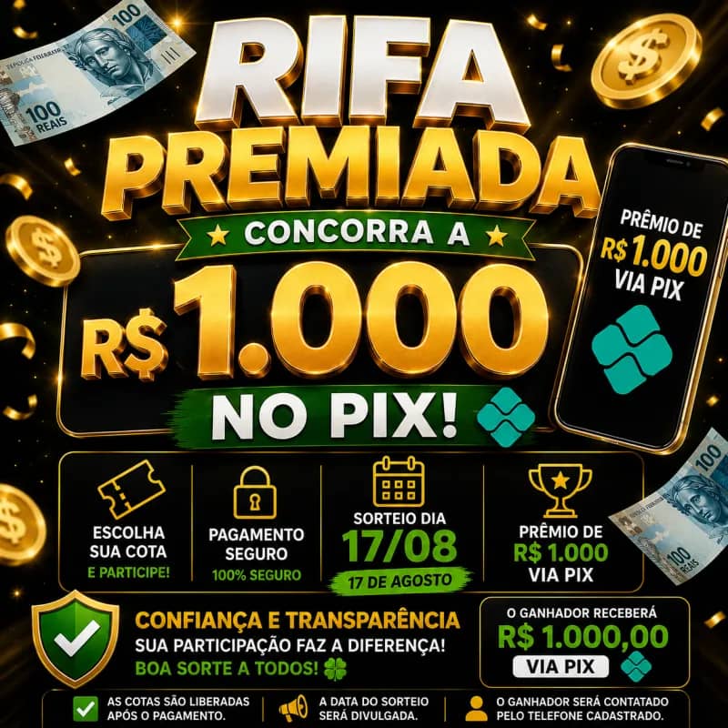 Imagem da campanha RIFA PREMIADA