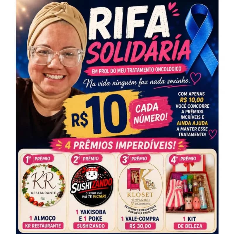 Imagem da campanha Tratamento do câncer - Franciely Almeida