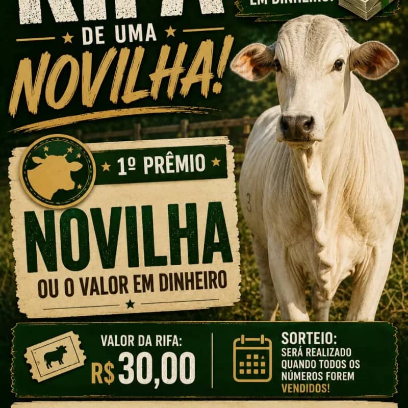 Imagem da campanha Rifa de uma novilha
