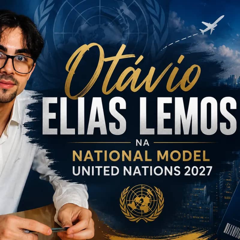 Imagem da campanha Otávio Elias Lemos na NMUN 2027