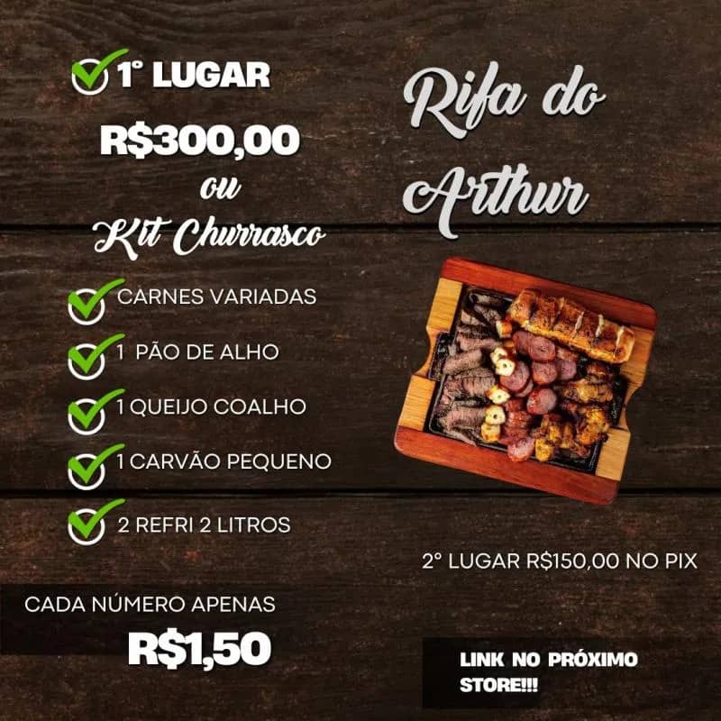 Imagem da campanha Rifa do Arthur - Kit Churrasco
