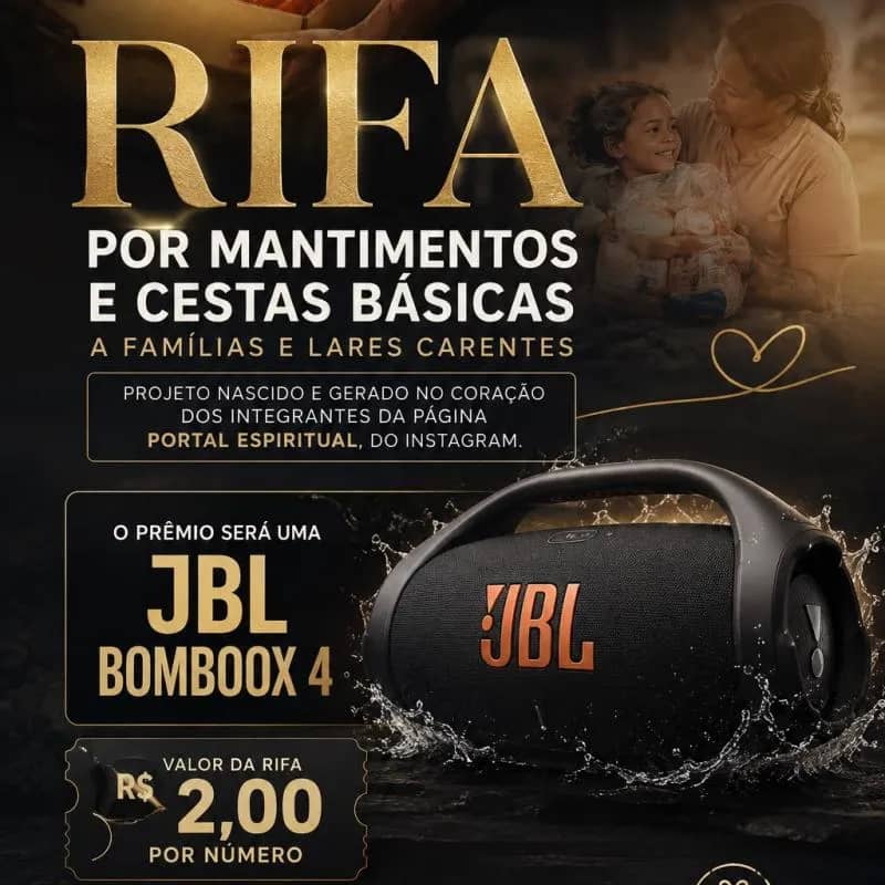 Imagem da campanha RIFA SOLIDÁRIA — PORTAL ESPIRITUAL