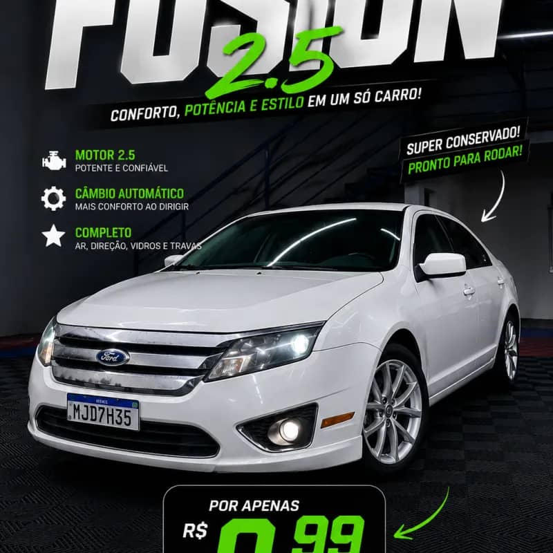 Imagem da campanha Ford Fusion dos sonhos