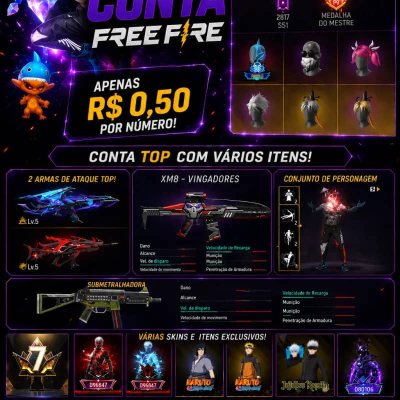 Imagem da campanha CONTA DE FREE OU 400$ NO PX