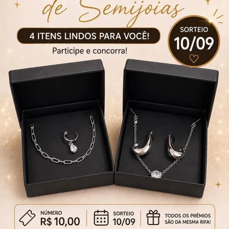 Imagem da campanha Rifa semijoias - Ródio Branco