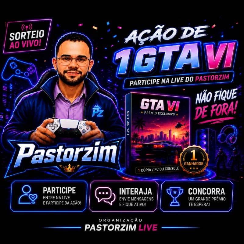 Imagem da campanha GTA VI - Rifa do Pastorzim