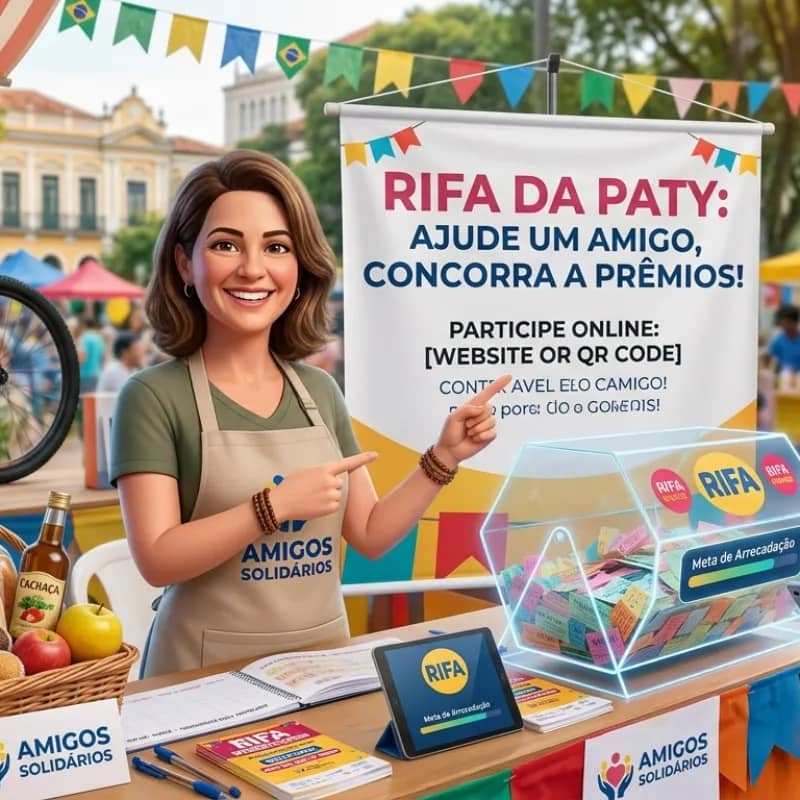 Imagem da campanha Rifa da Paty