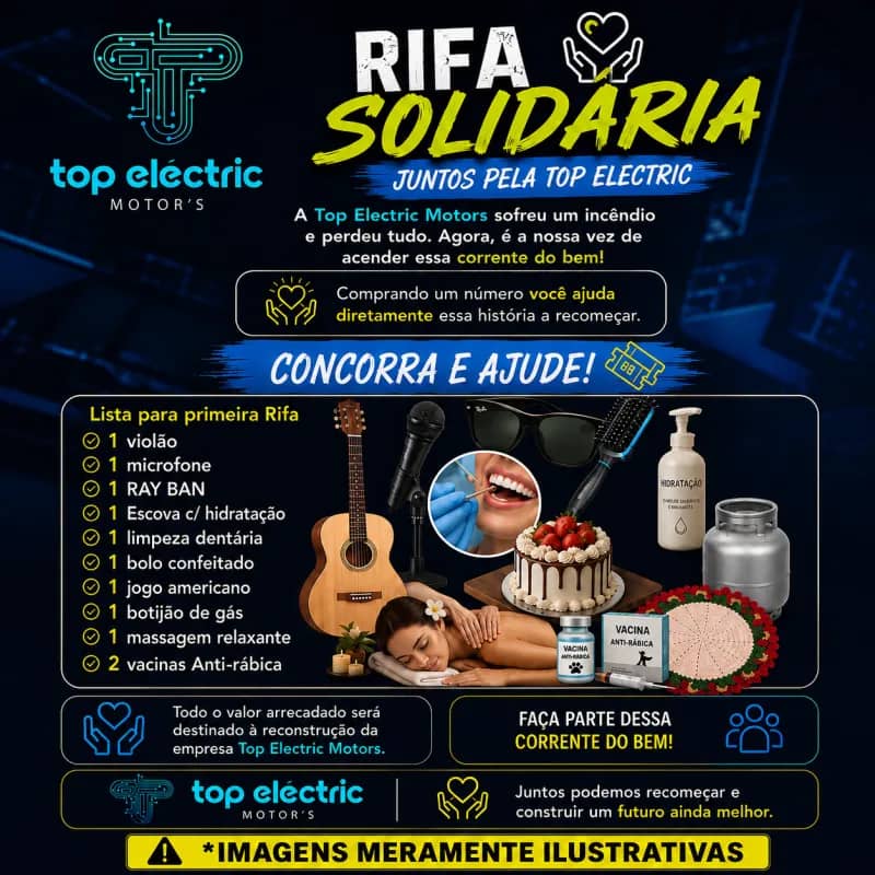 Imagem da campanha Rifa Solidária