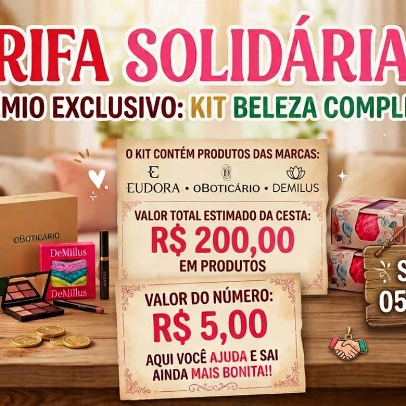 Imagem da campanha Rifa Solidaria