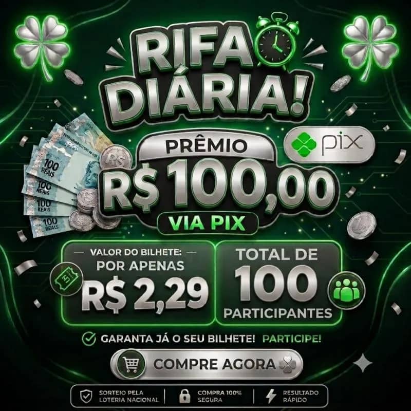 Imagem da campanha AÇÃO DIÁRIA | EDIÇÃO 1 | PRÊMIO DE 100 REAIS VIA PIX