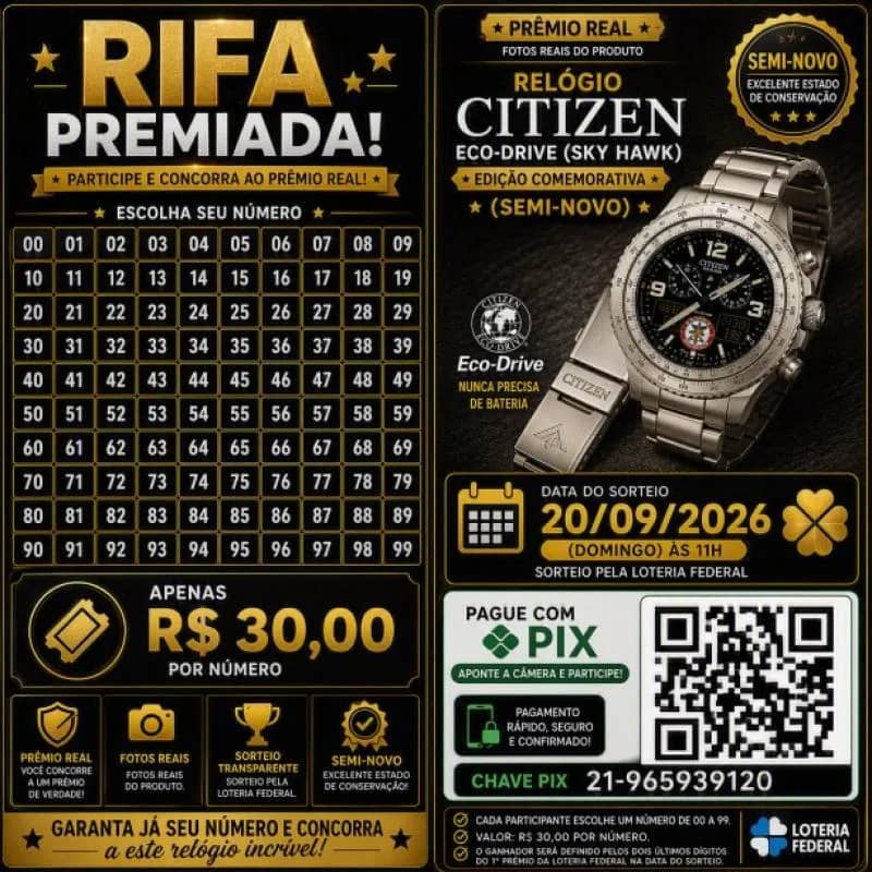 Imagem da campanha RELÓGIO CITIZEN ECO-DRIVE SKY HAWK