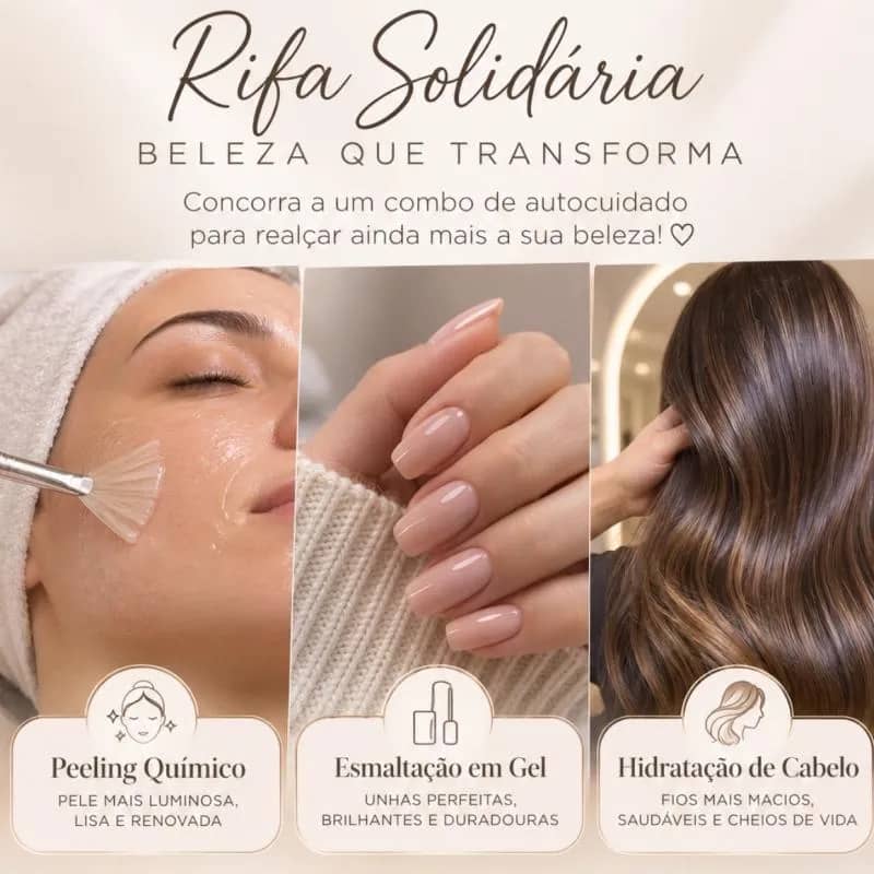 Imagem da campanha Rifa Solidária em apoio à Helena