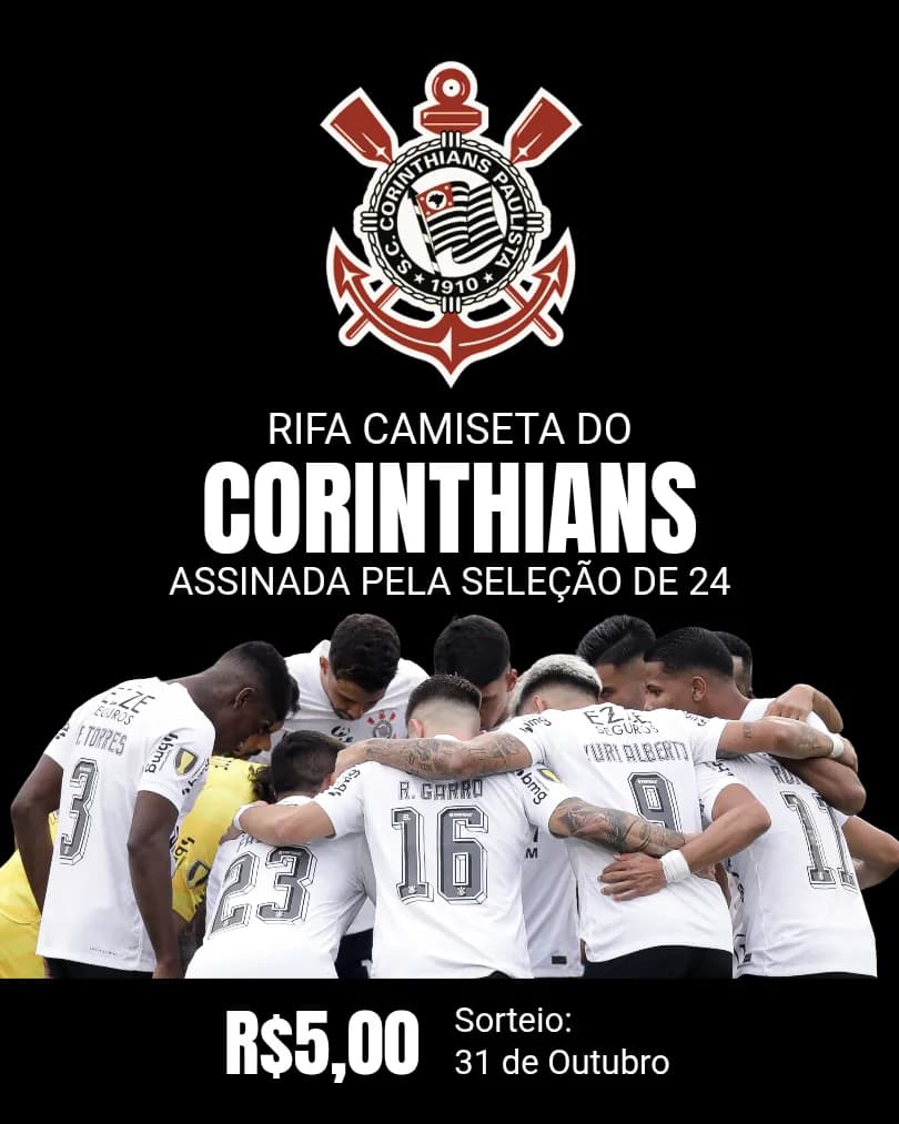 Camiseta do Corinthians Autografada pela seleção de 2024