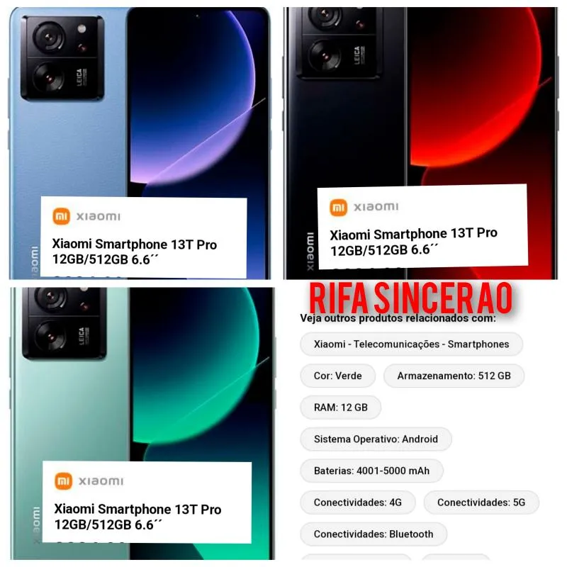 Imagem da campanha Rifa canais sincerao