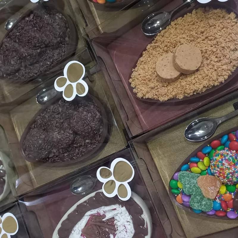 Imagem da campanha 1º prêmio: 1 ovo 250gr de qualquer sabor / 2º prêmio: 10 brownies recheio Nutella.