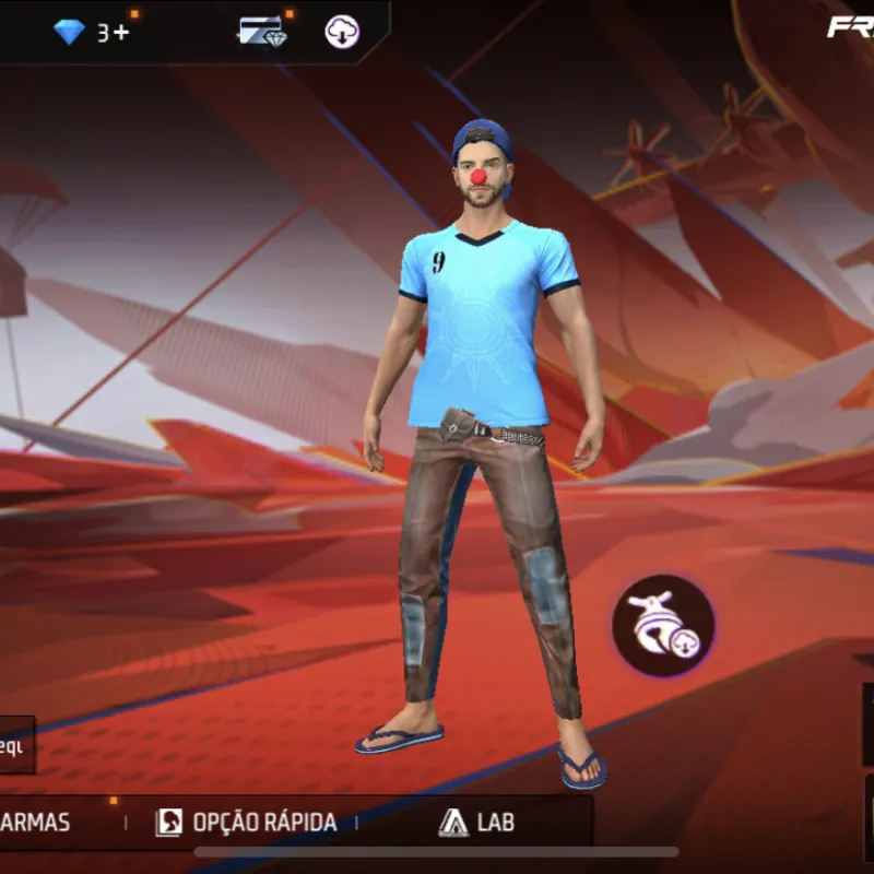 Imagem da campanha *Conta FF, via face rifa*