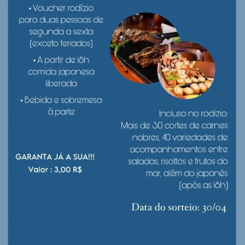 Imagem da campanha RODIZIO LAGO SUL