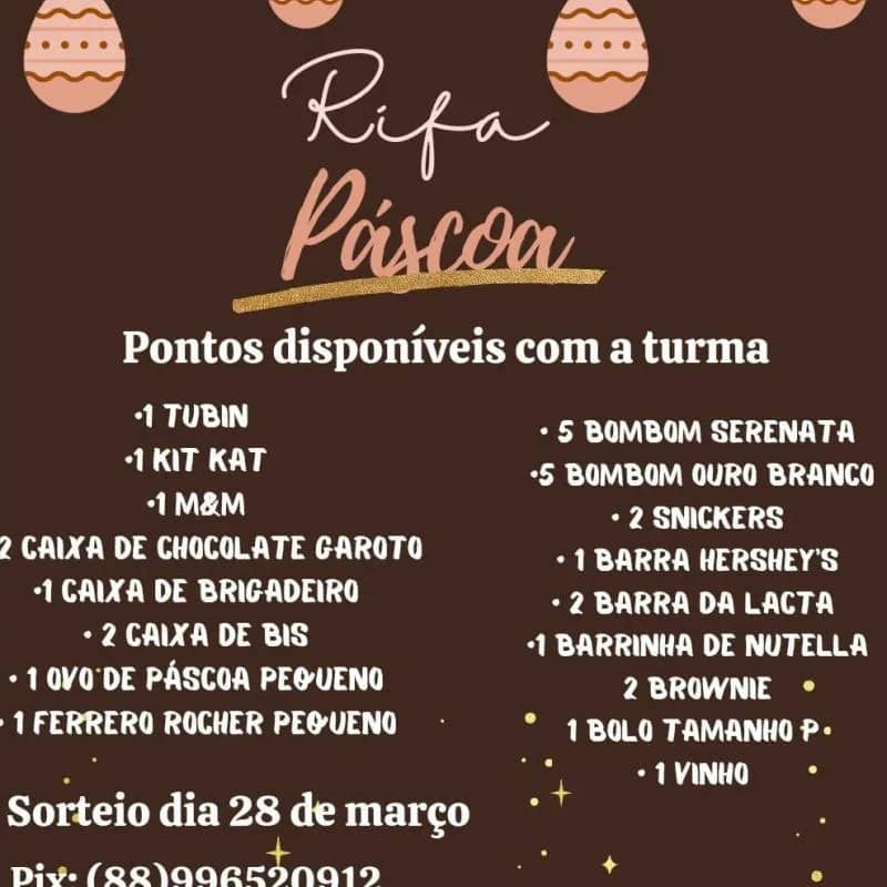 Imagem da campanha Rifa da páscoa