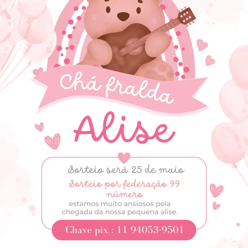 Imagem da campanha Chá fralda da Alice