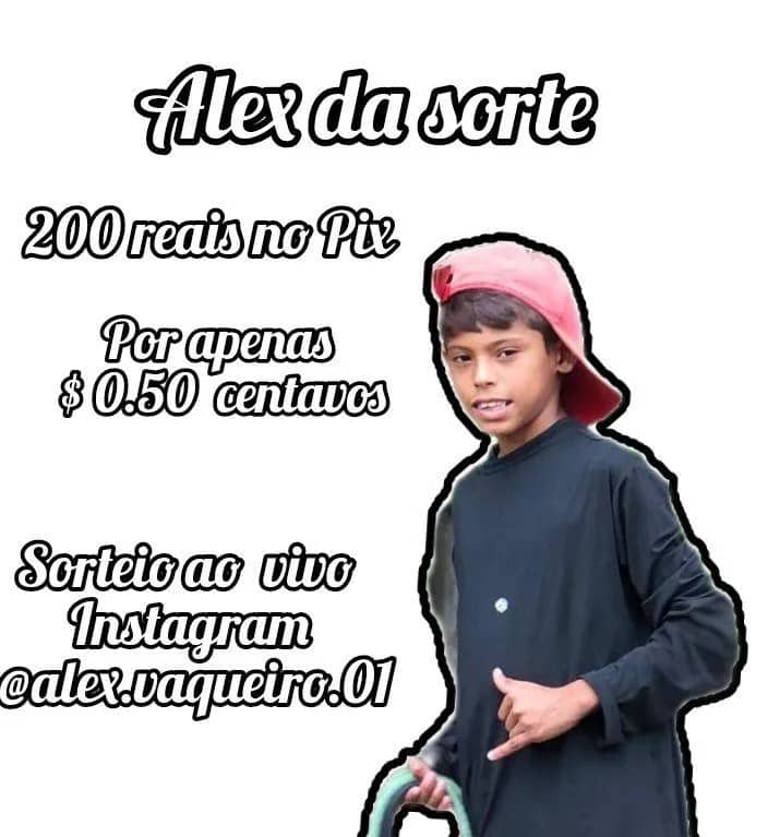 Imagem da campanha Alex da sorte