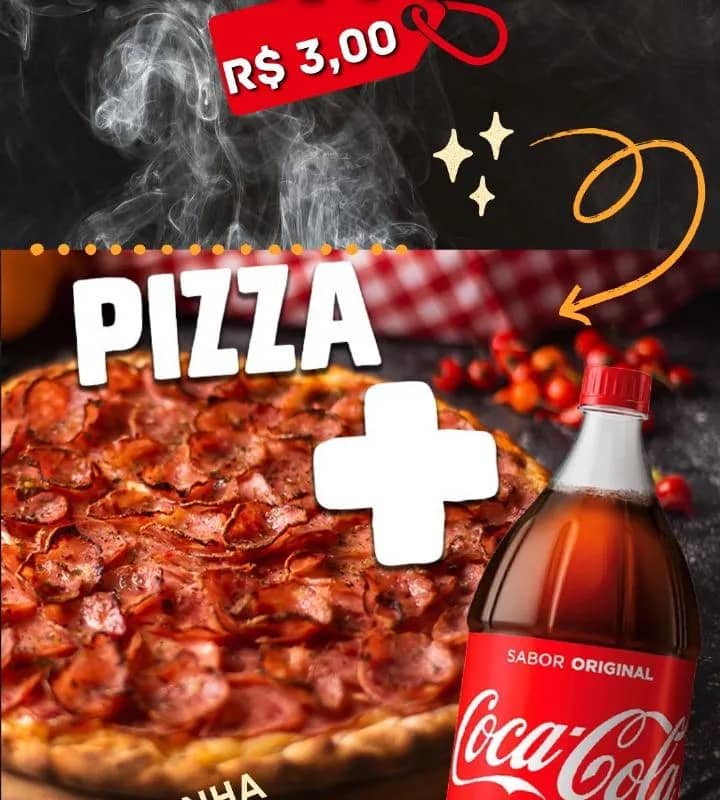 Imagem da campanha PIZZA GG + COCA 2L