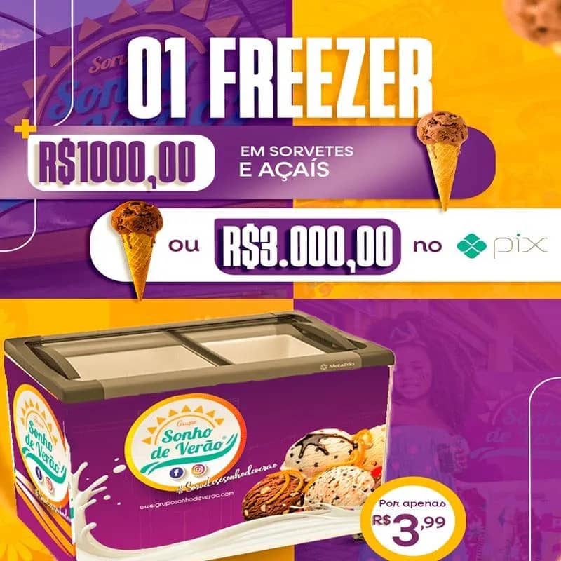 Imagem da campanha Freezer Premiado