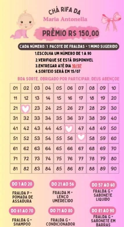 Imagem da campanha Cha rifa