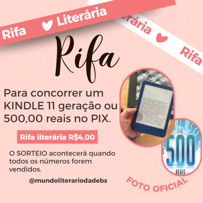 Imagem da campanha Rifa Literária