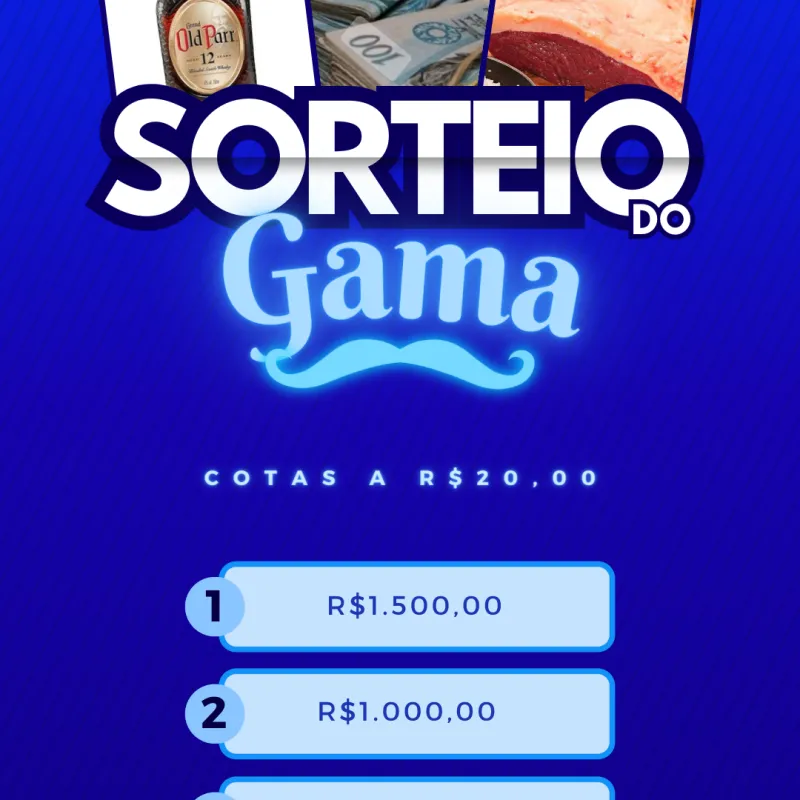 Imagem da campanha Sorteio do Gama