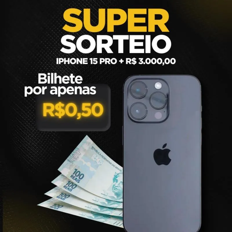 Imagem da campanha IPHONE 15 PRO + R$3000,00