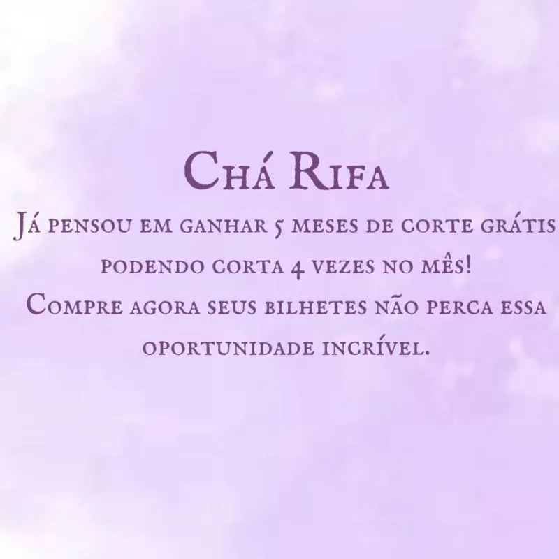 Imagem da campanha CHÁ RIFA DA AURORA