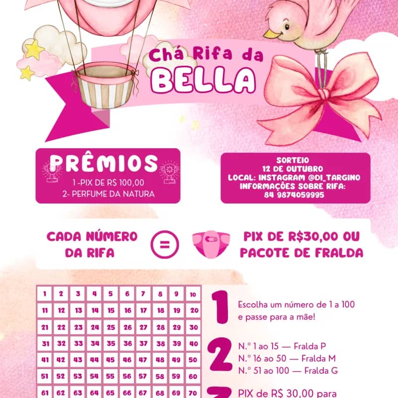 Imagem da campanha rifa de fralda