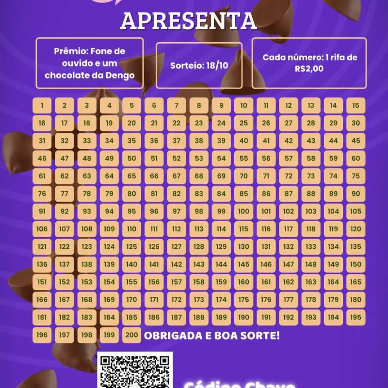 Imagem da campanha RIFA A MAGIA DO CHOCOLATE