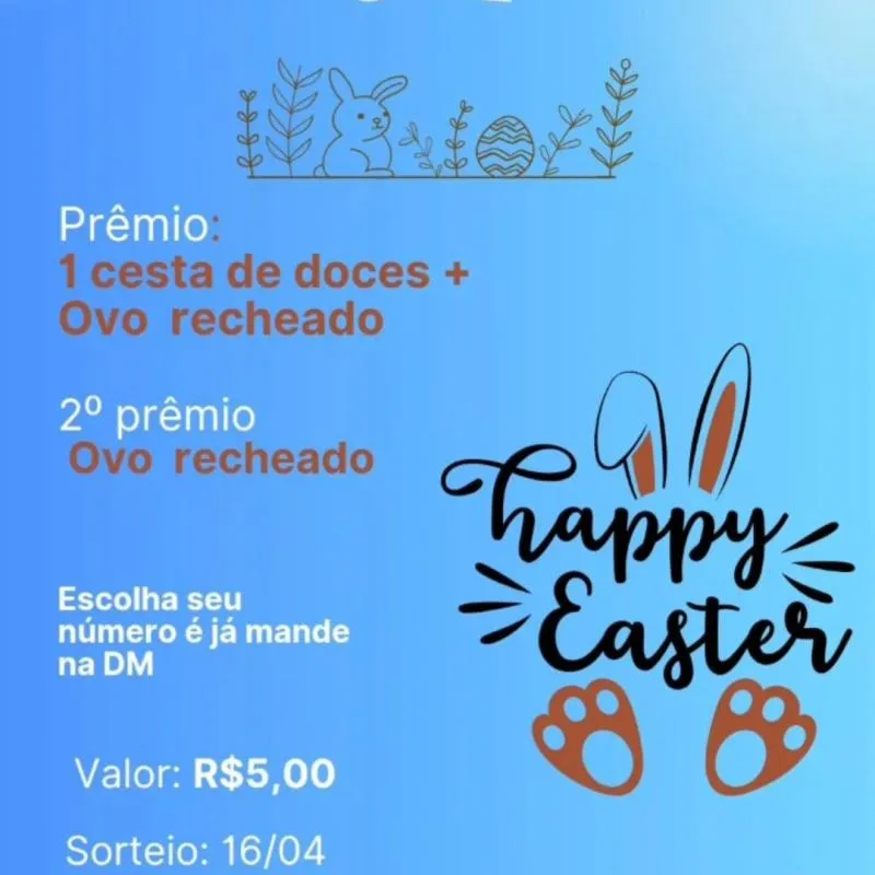 Imagem da campanha Rifa de Páscoa