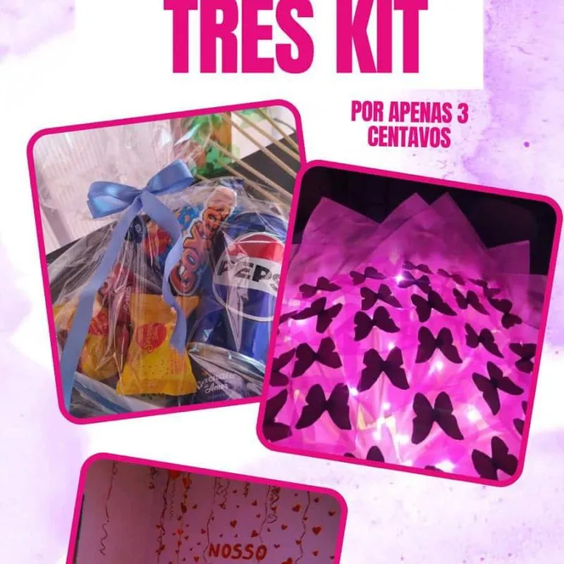 Imagem da campanha Uma cesta um buque e uma decoração de namoro