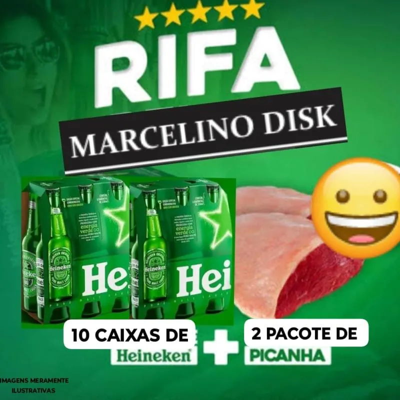 Imagem da campanha Edição 1 - 10 CAIXAS DE HEINEKEN LONG NECK+ 2 PACOTE DE PICANHA