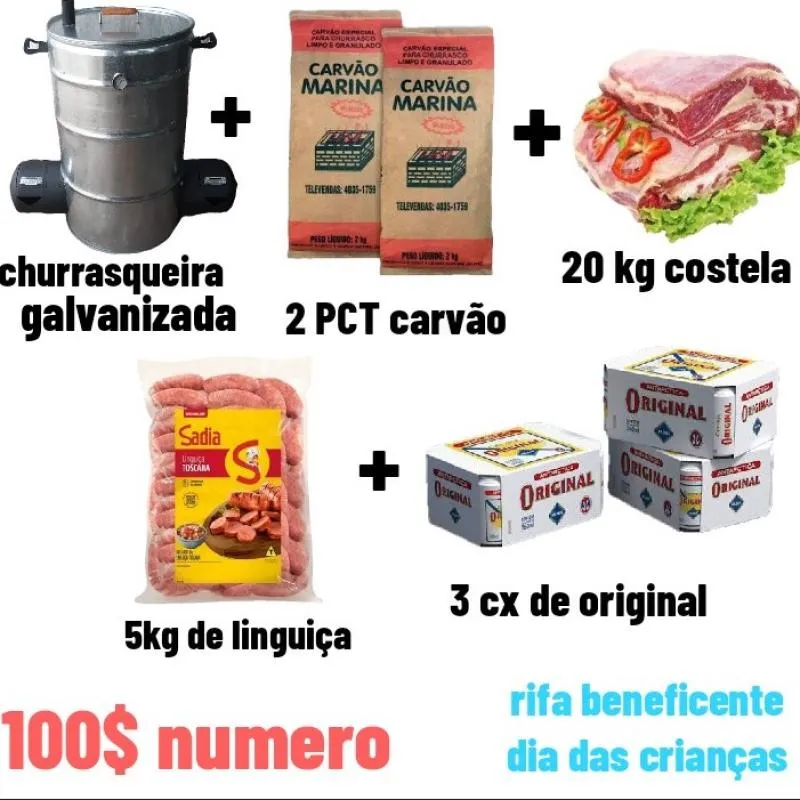 Imagem da campanha Rifa dia das crianças