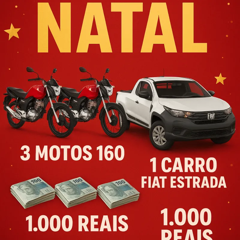 Imagem da campanha Mega sorteio de Natal