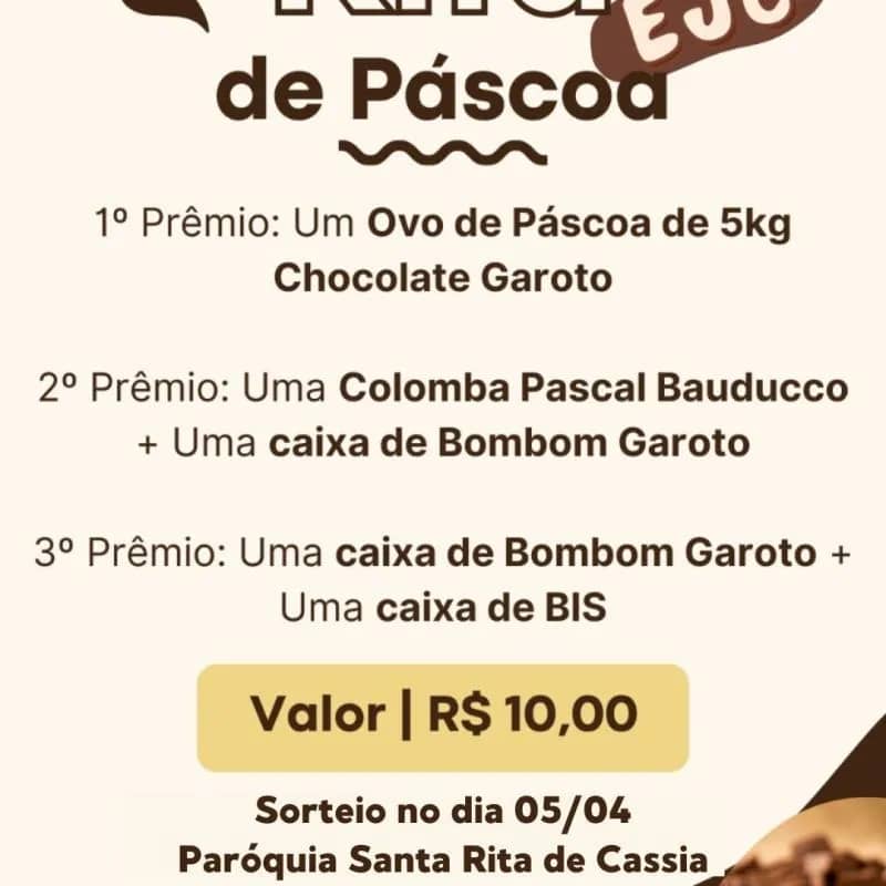 Imagem da campanha Rifa em prol do EJC 2026