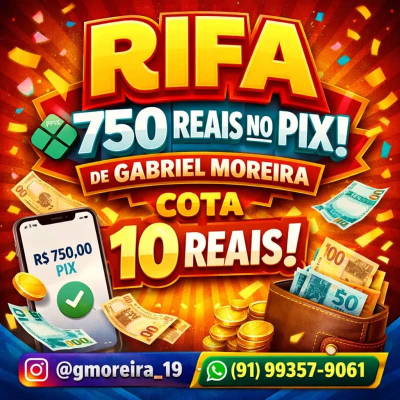 Imagem da campanha RIFA VALENDO R$750 REIAS