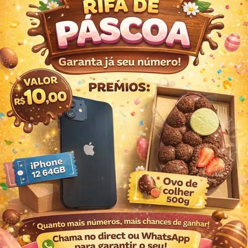 Imagem da campanha Rifa de Páscoa