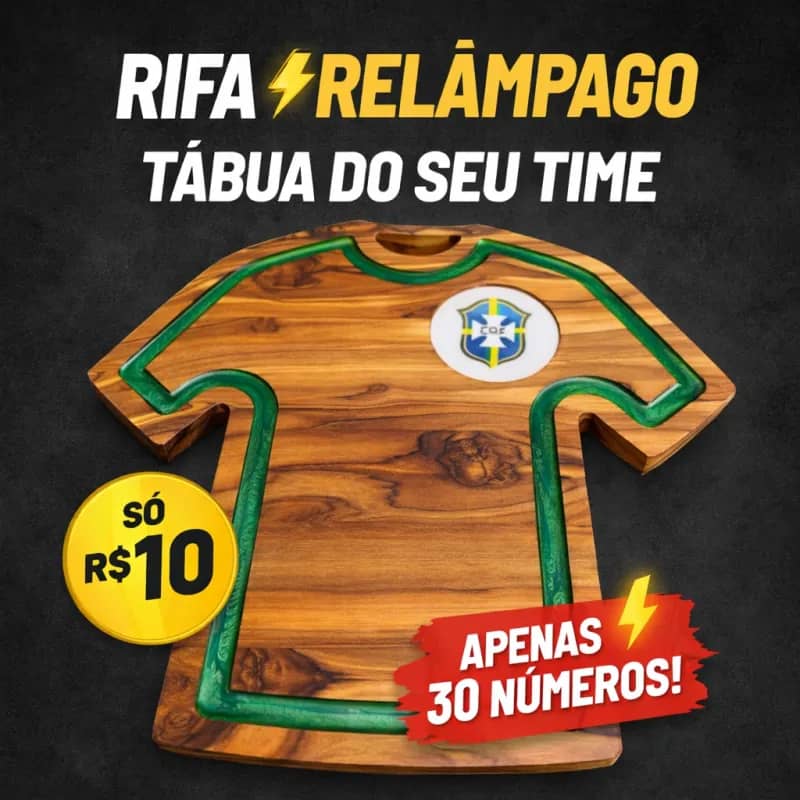 Imagem da campanha 👉 Rifa Relâmpago – Seu Time no Churrasco ⚽🔥